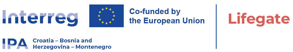 Interreg IPA Croatia, Bosnia and Herzegovina, Montenegro; Co-funded by the European Union; LIFEGATE
